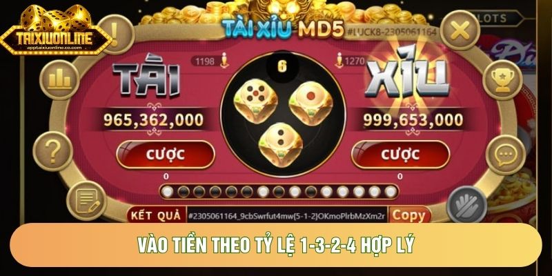 Vào tiền theo tỷ lệ 1-3-2-4 hợp lý Vào tiền theo tỷ lệ 1-3-2-4 hợp lý